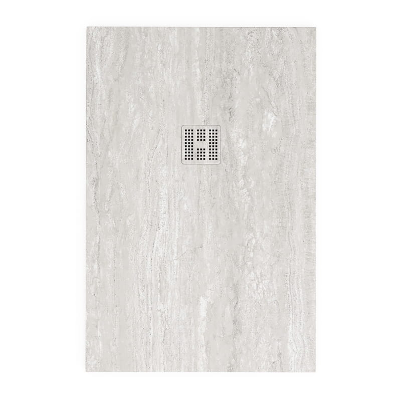 Receveur de douche, 80x120cm, aspect Travertin, Nuance