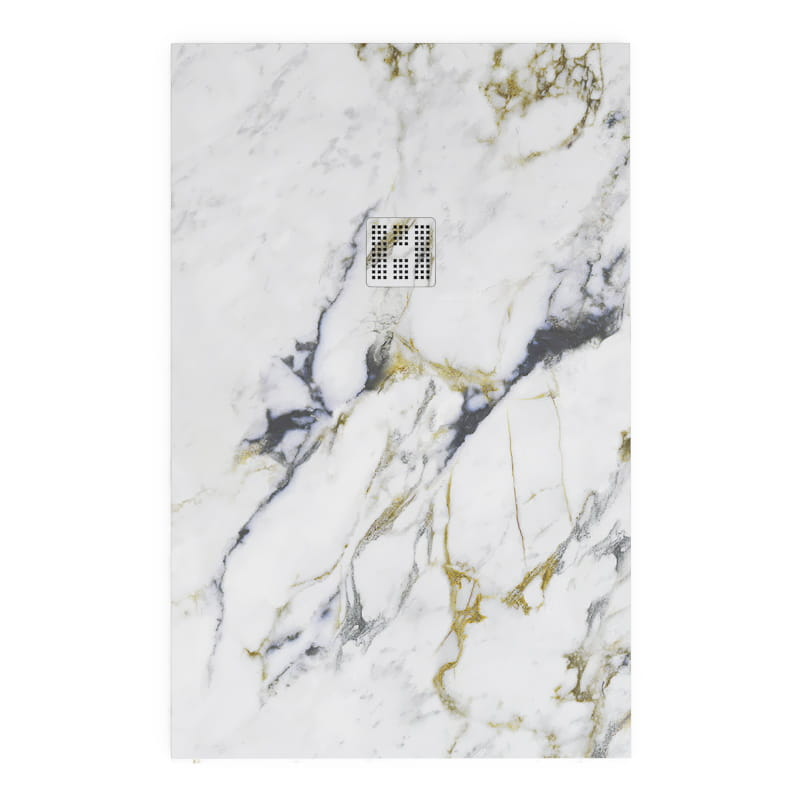 Receveur de douche, 90 x140,160,200cm, aspect Carrara, Nuance