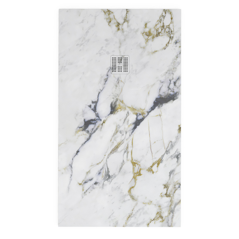 Receveur de douche, 90 x140,160,200cm, aspect Carrara, Nuance
