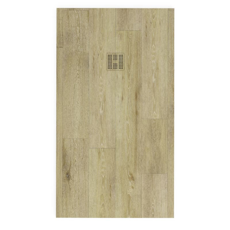 Receveur de douche, 90 x140,  160, 200cm, aspect bois chêne clair, Nuance