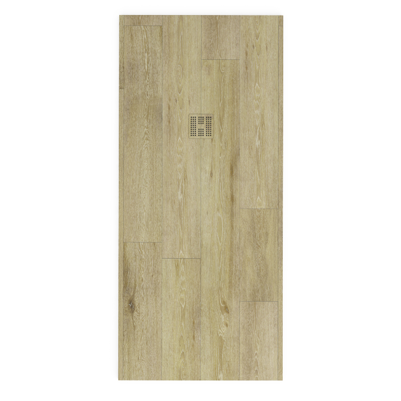 Receveur de douche, 90 x140,  160, 200cm, aspect bois chêne clair, Nuance