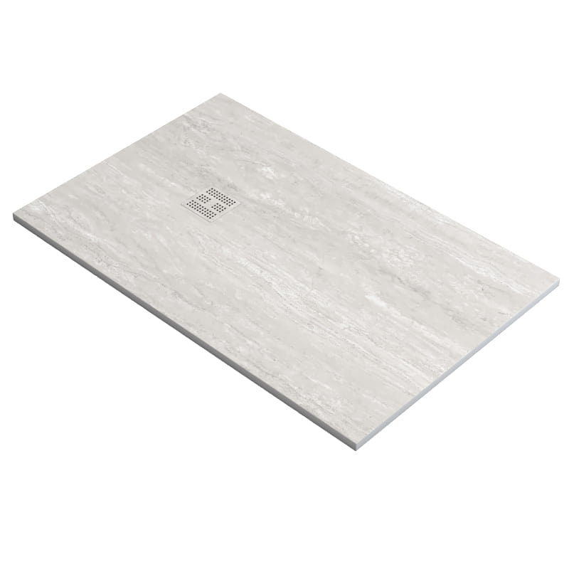 Receveur de douche, 90 x140,  160, 200cm, aspect Travertin, Nuance