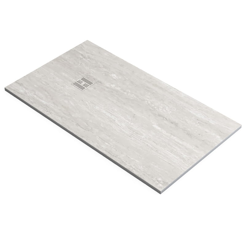 Receveur de douche, 90 x140,  160, 200cm, aspect Travertin, Nuance