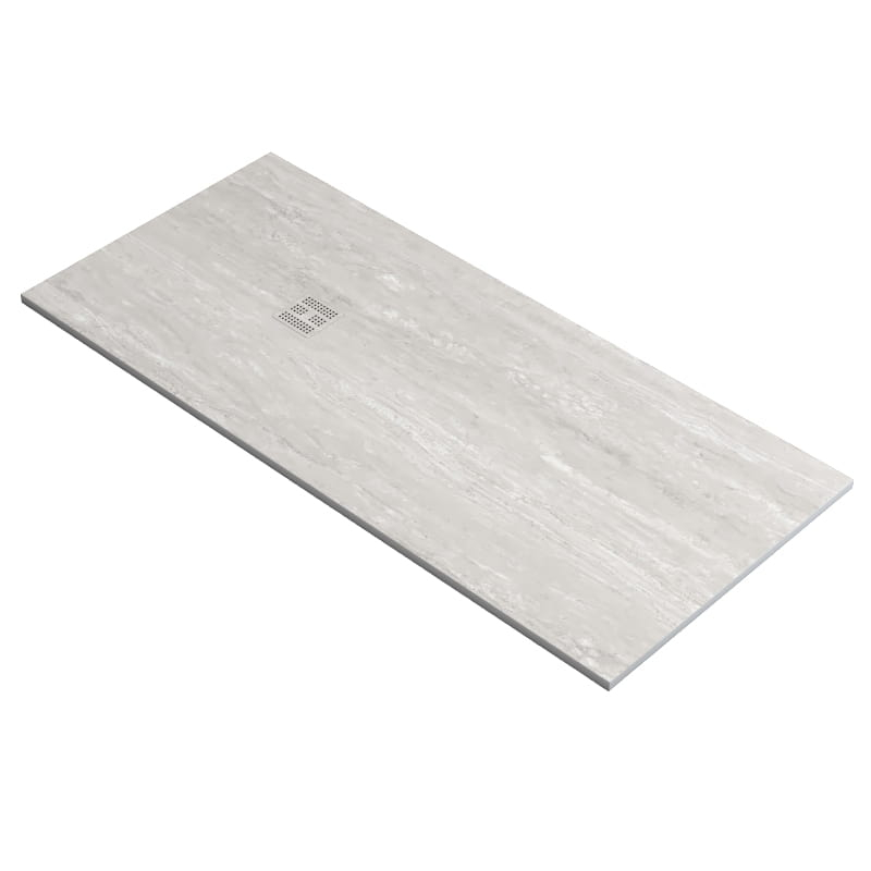 Receveur de douche, 90 x140,  160, 200cm, aspect Travertin, Nuance