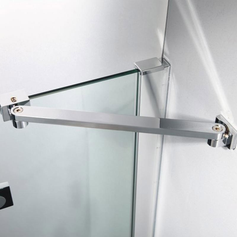 Cabine de douche portes battantes 100x100 cm, chromé, Arena
