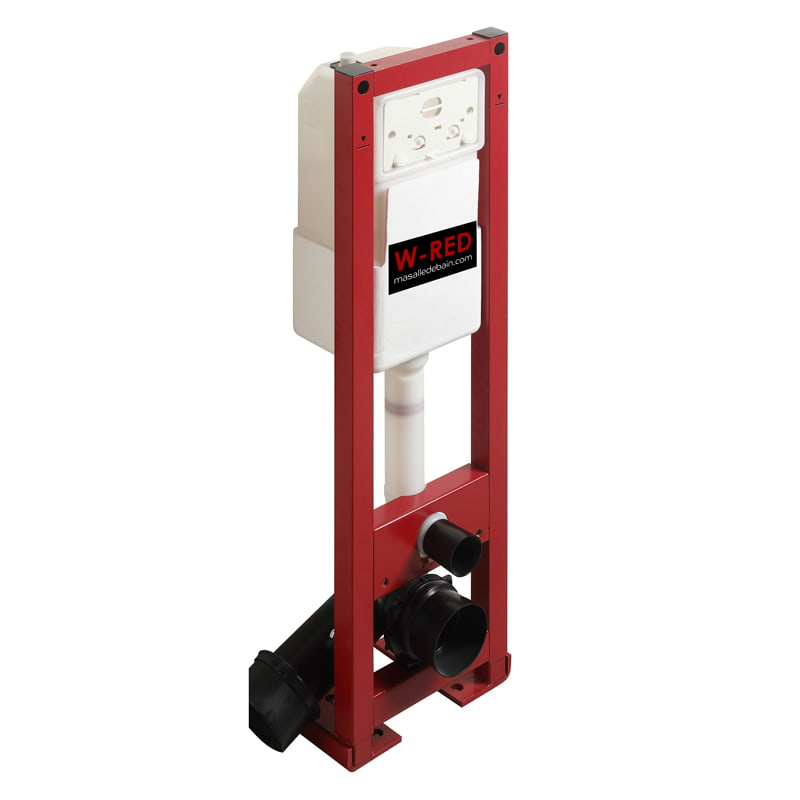 Pack Bati-support ETROIT Autoportant W-RED+ plaque blanche + WC Célia