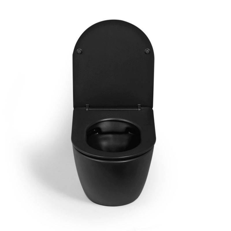 PACK WC Bati-support W-RED Autoportant + WC sans bride Noir mat + plaque Noire mat