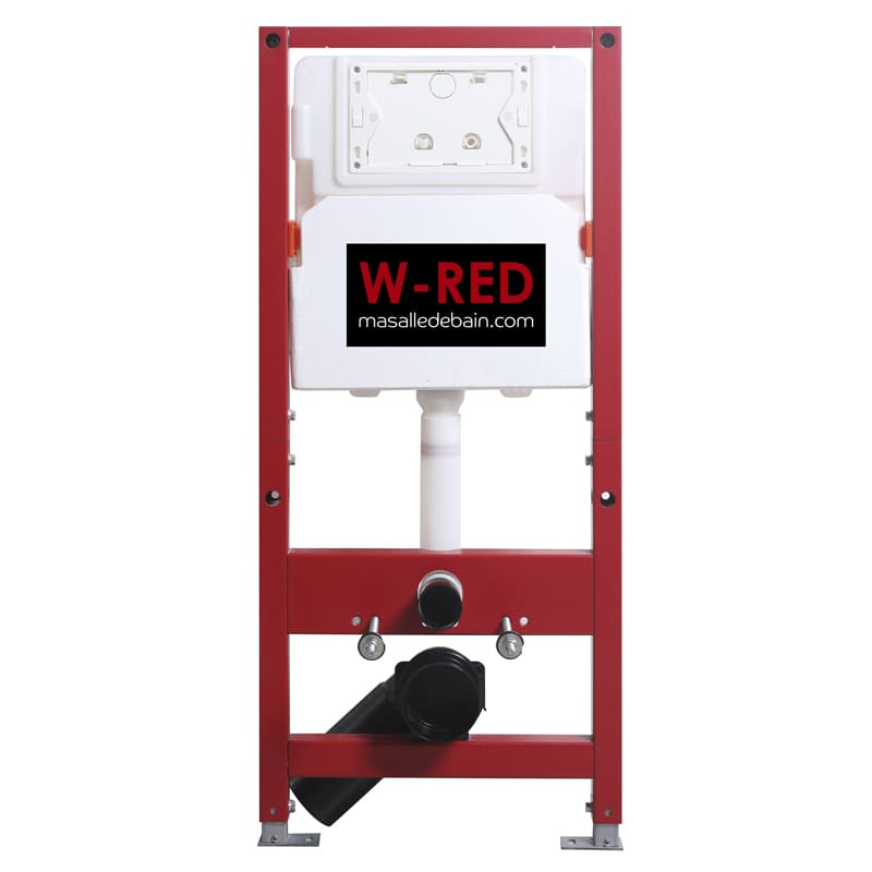 Bati-support, PRO universel, plaque de déclenchement double touche W-RED
