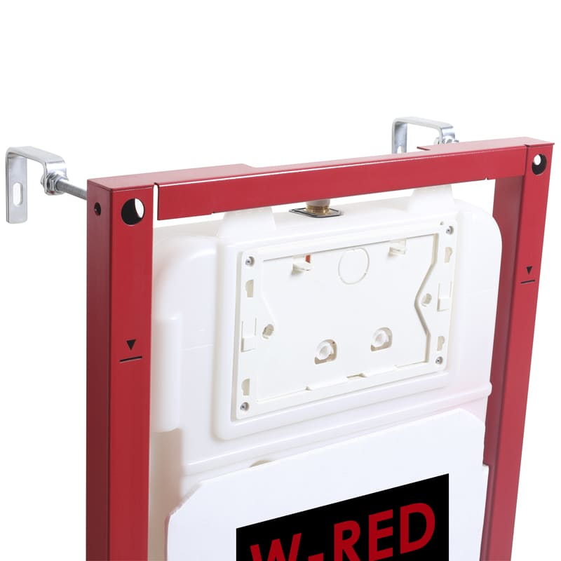 Bati-support EXTRA PLAT universel, plaque de déclenchement double touche W-RED