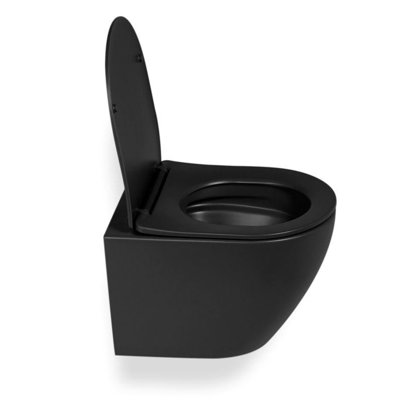 Bâti autoportant bois Amazonia Elo + Capteur + WC suspendu noir mat, Celia