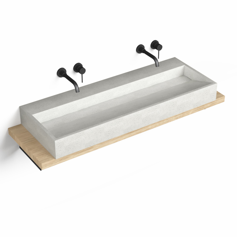Plan source + Vasque Terrazzo, 140 cm, Beige