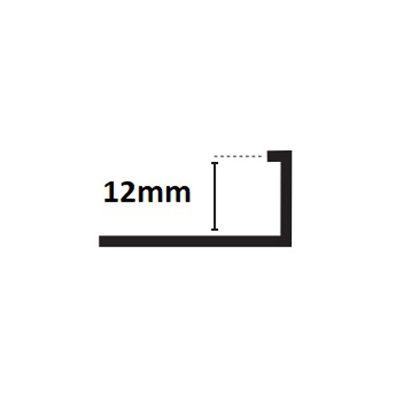 Profilé aluminium en L 4 coloris 12mm 260cm