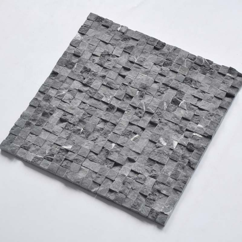 Mosaïque en pierre, 30x30 cm, Quadra, gris anthracite