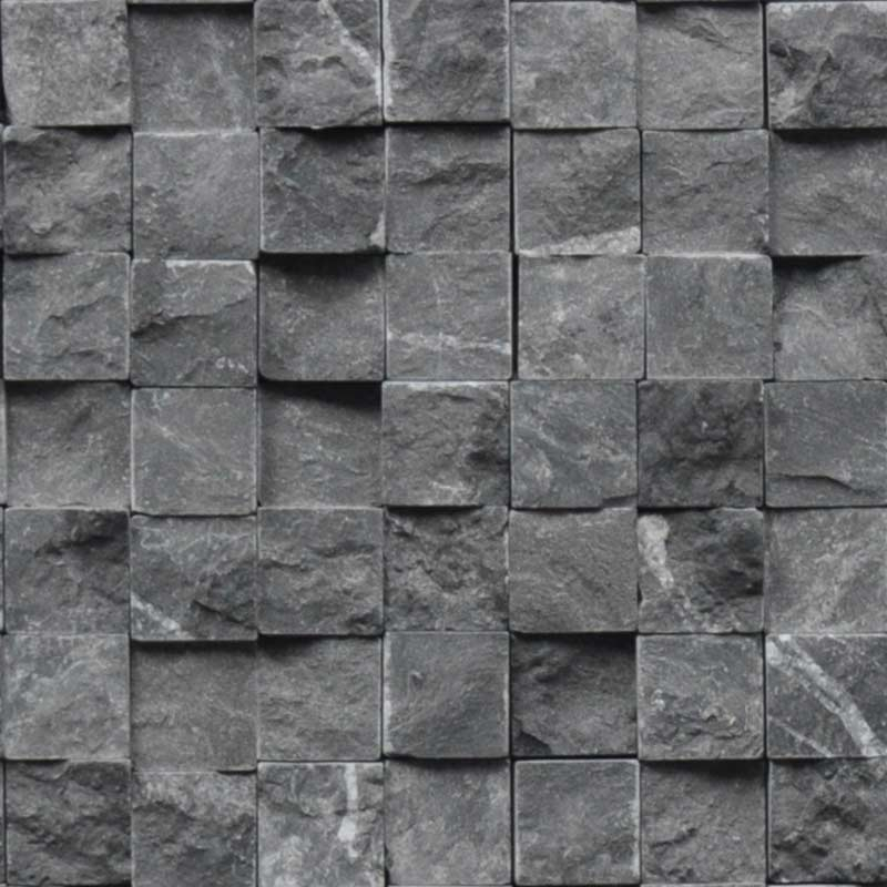Mosaïque en pierre, 30x30 cm, Quadra, gris anthracite
