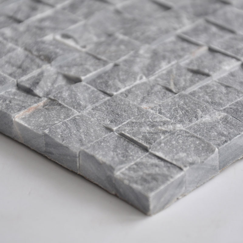 Mosaïque en pierre, 30x30 cm, Quadra, gris clair