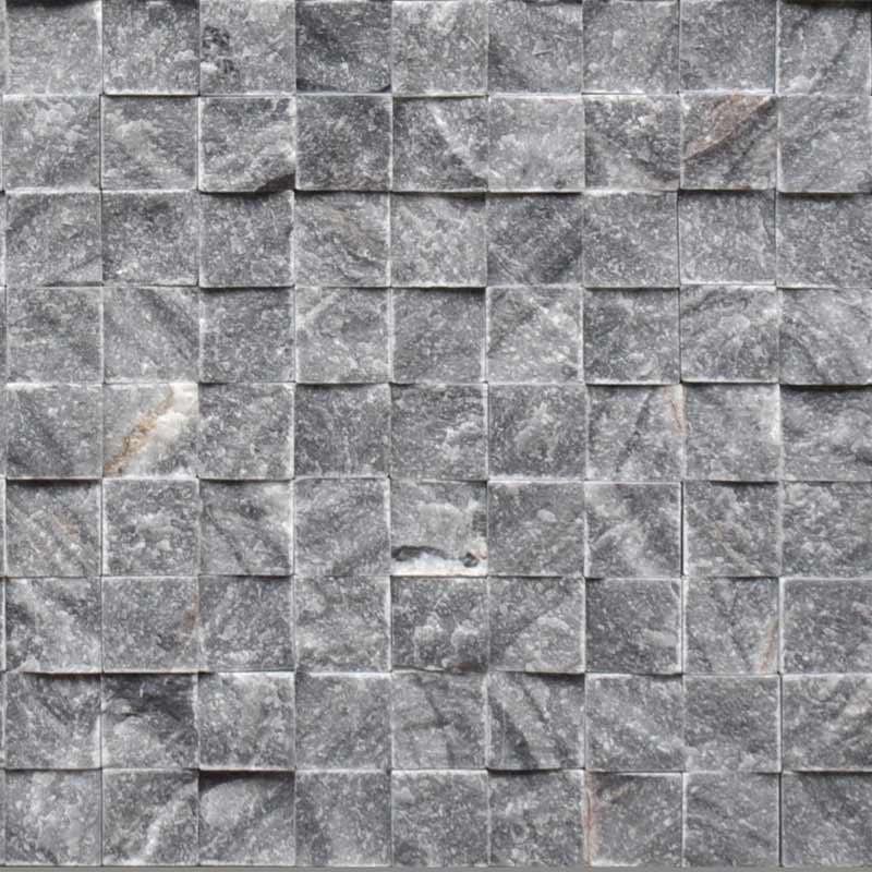 Mosaïque en pierre, 30x30 cm, Quadra, gris clair