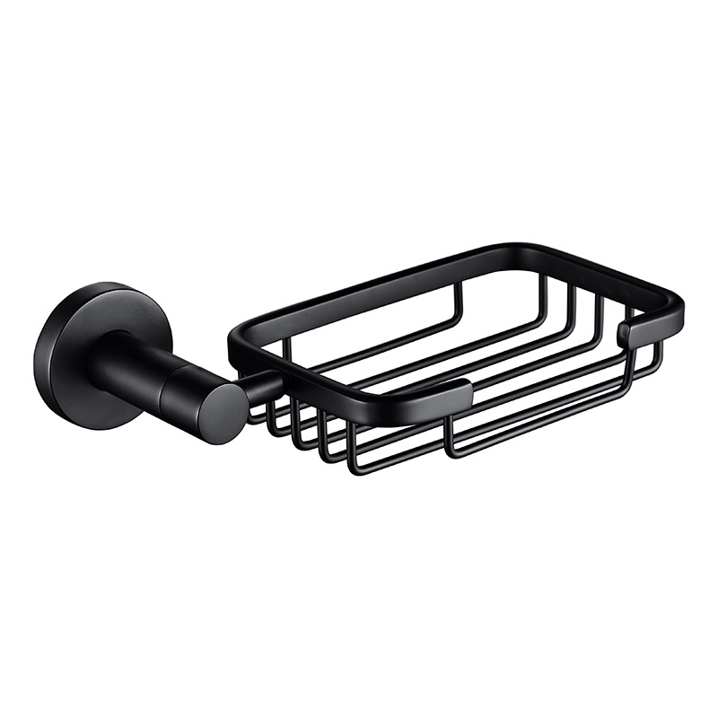 [AFB35K] Porte savon métal mural noir mat, Roll.jpg