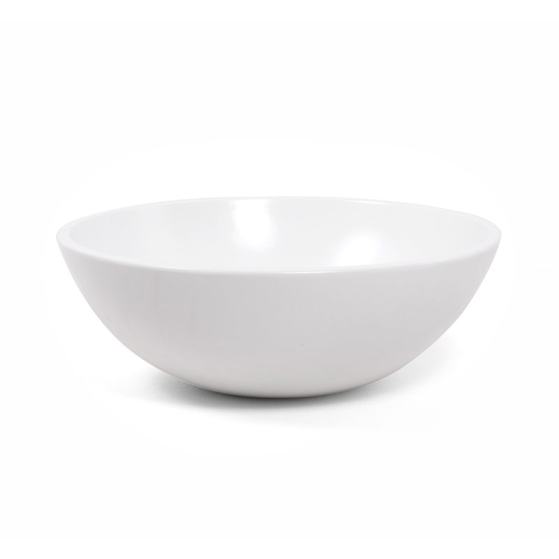 Vasque à poser Ø37,5 cm ronde, céramique, Blanc mat, made in France, Romi
