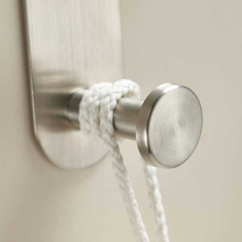 Patère adhésive inox brossé, Sansvis