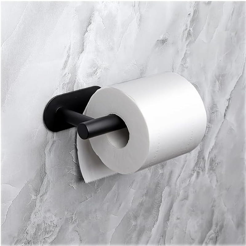 Distributeur papier Noir Brossé, adhésif,  Sansvis
