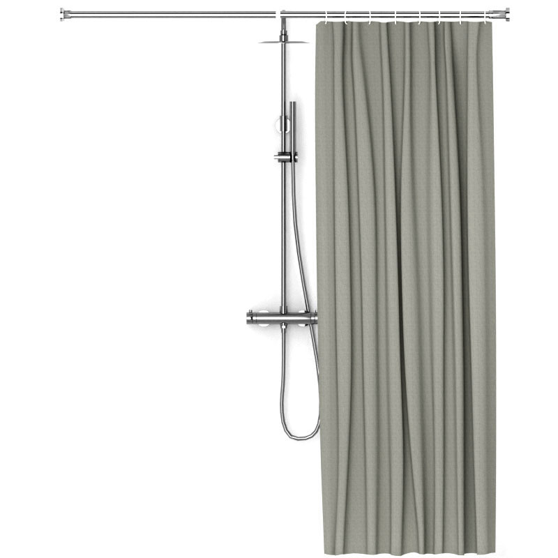 Rideau de douche 150, 200 ou 300 x 200 cm, lin Moka, Lino