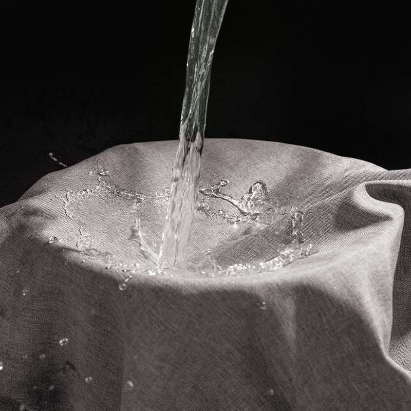 Rideau de douche 150, 200 ou 300 x 200 cm, lin Taupe, Lino