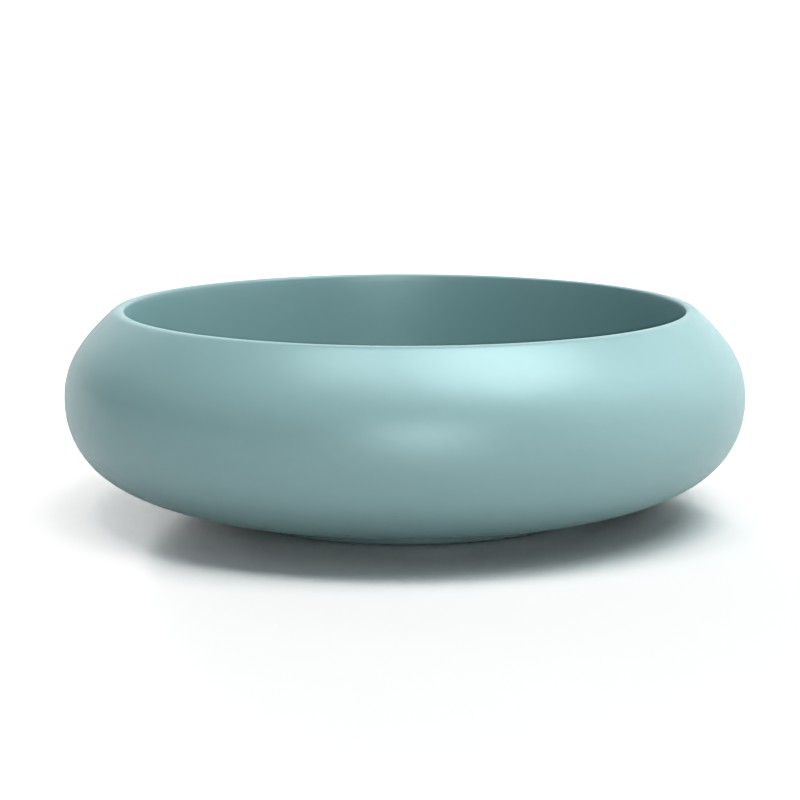 Vasque à poser, 41,5x12 cm, Vert d'eau mat, Stella