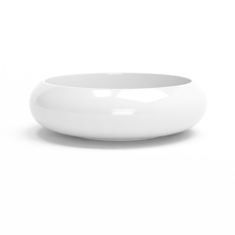 Vasque à poser 41,5x12 cm, blanc brillant, Stella