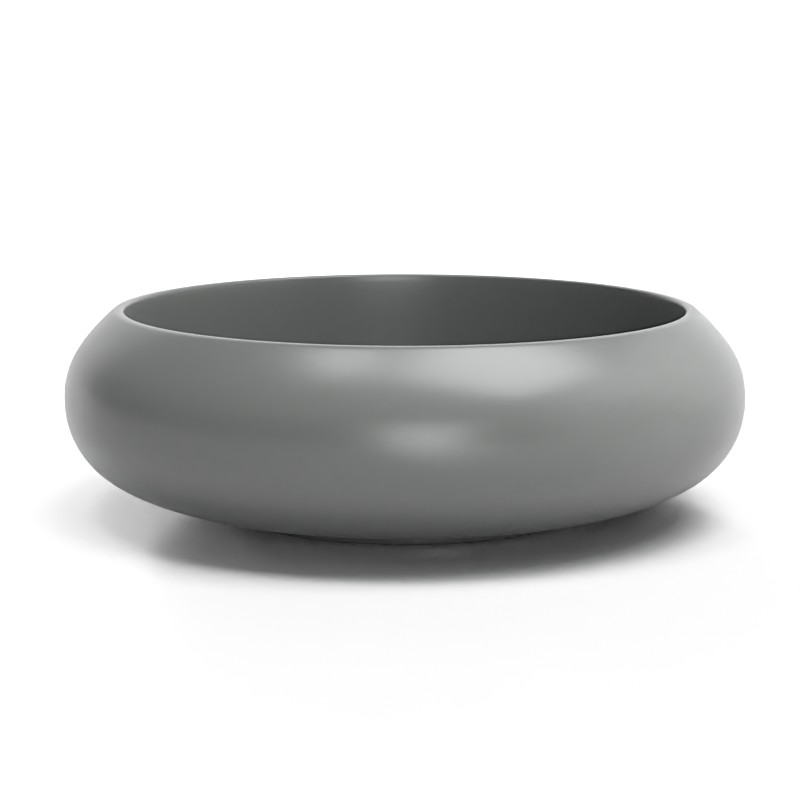 Vasque à poser, 41,5x12 cm, Gris ciment mat, Stella