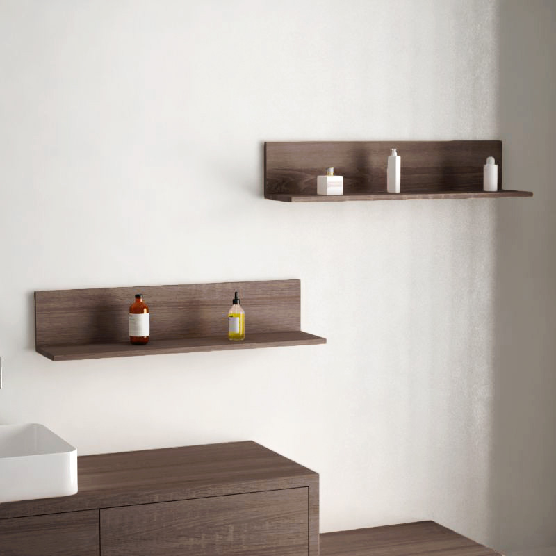 Ensemble de deux étagères murales, 78 cm, bois Britannia, Step