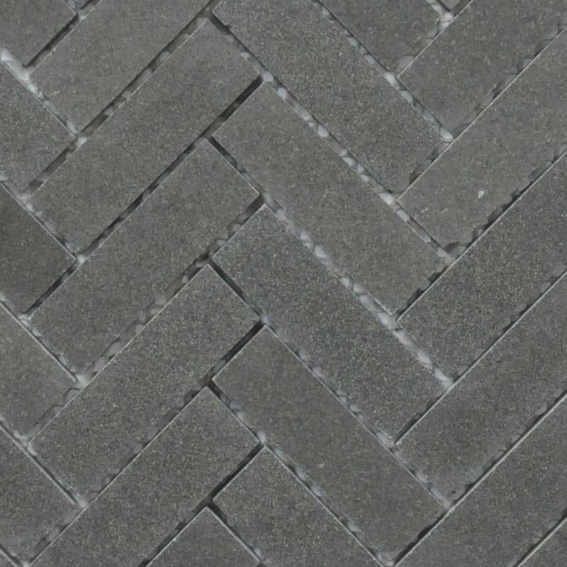 Mosaïque en pierre, 28x32 cm, Stripe stone, gris anthracite