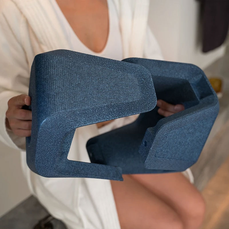 Tabourets de toilette emboîtables, Bleu, Stuul