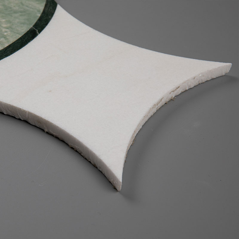 Mosaïque, 41x20,5 cm, marbre vert et blanc, Sweet Osmanthus