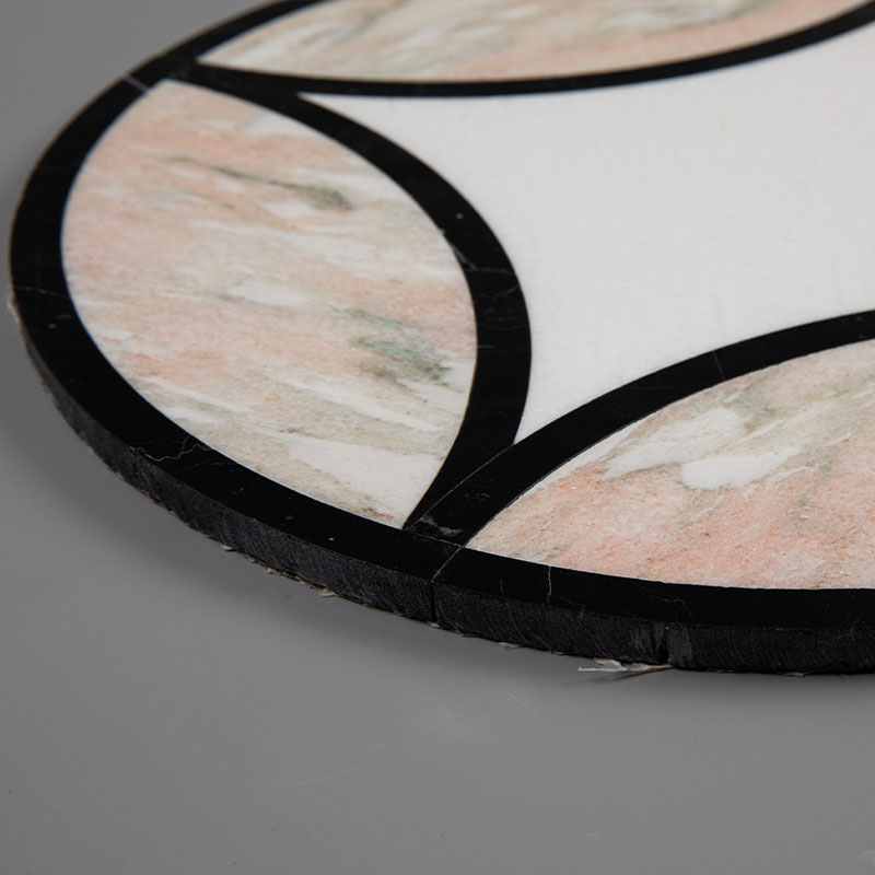 Mosaïque, 41x20,5 cm, marbre rose et blanc, Sweet Osmanthus
