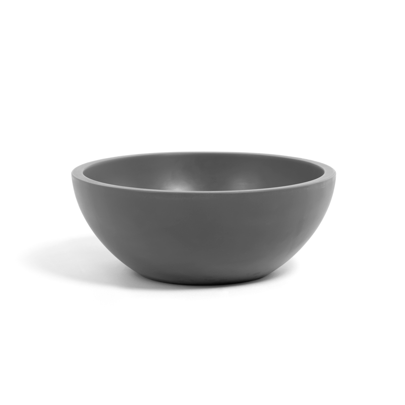 Vasque béton ronde bol, Ø36 cm, gris ciment, T11