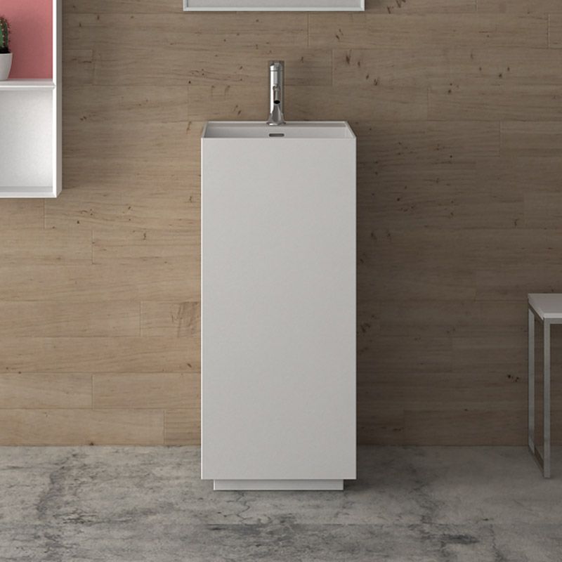 Lavabo à poser rectangle 38x90 cm, Solid Surface, Thin