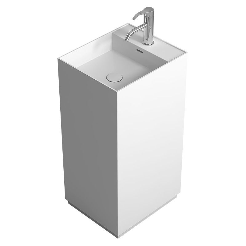 Lavabo à poser rectangle 38x90 cm, Solid Surface, Thin