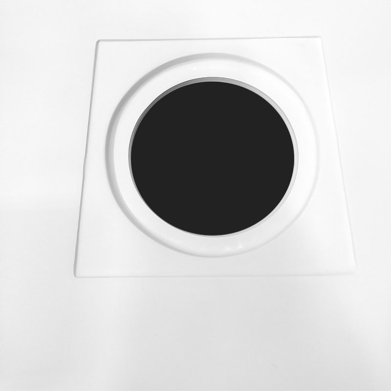 Receveur de douche 70x100 ou 140 cm. Grille blanche, Solid Surface Blanc, Toscane