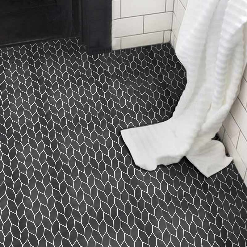 Mosaïque en pierre, 31.5x33 cm, Tressia, gris anthracite