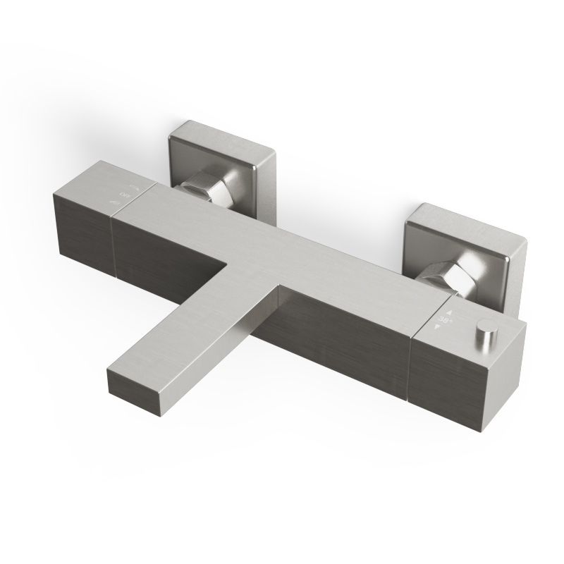 Robinet mitigeur thermostatique bain douche inox brossé, Tuileries II