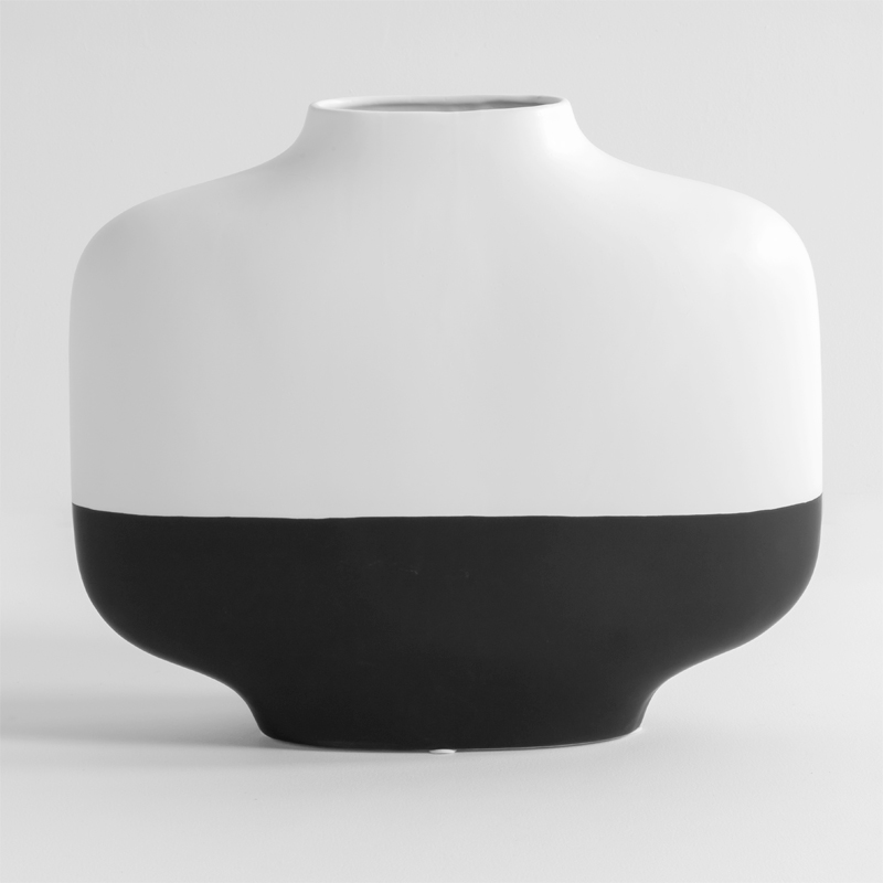 Vase en céramique, Noir et Blanc