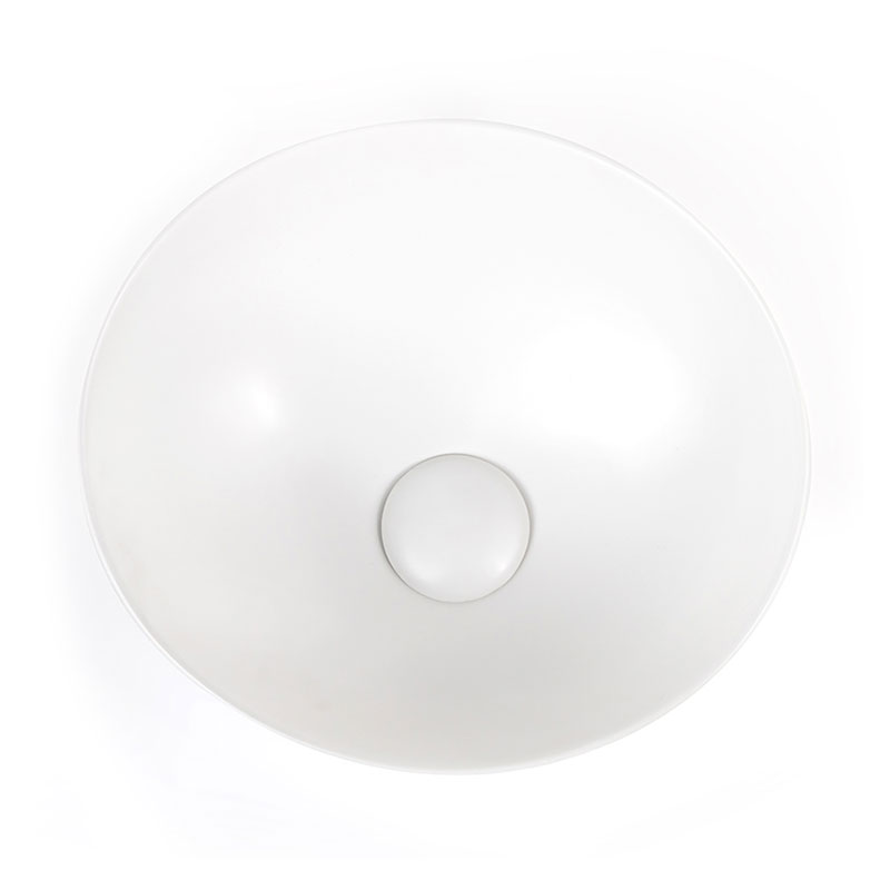 Vasque à poser ronde 41 x 37 cm, céramique, Porcelaine de Paris