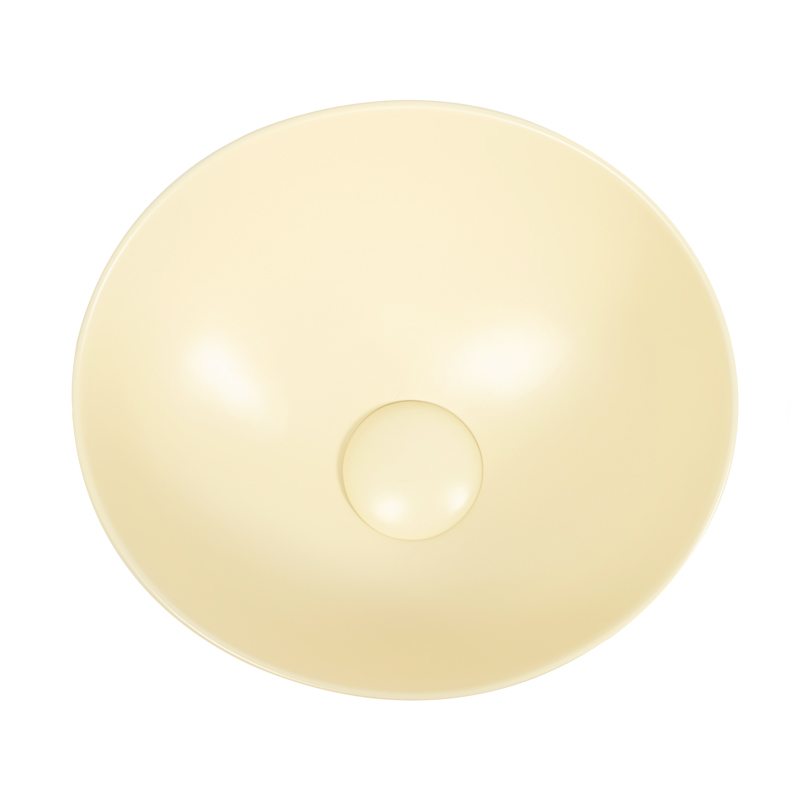 Vasque à poser ronde 41 x 37 cm, céramique, Porcelaine de Paris