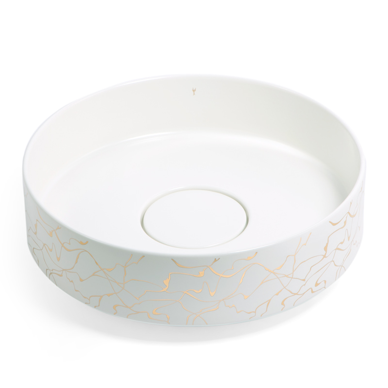 Vasque à poser, 44x13.8 cm, Porcelaine de Paris, Mat, Blanc précieux