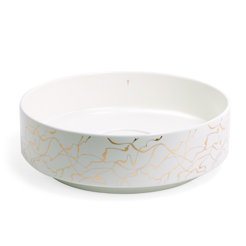 Vasque à poser, 44x13.8 cm, Porcelaine de Paris, Mat, Blanc précieux
