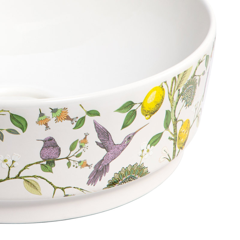 Vasque à poser, 39,7x13,8 cm, Porcelaine de Paris, Brillant, Primevère