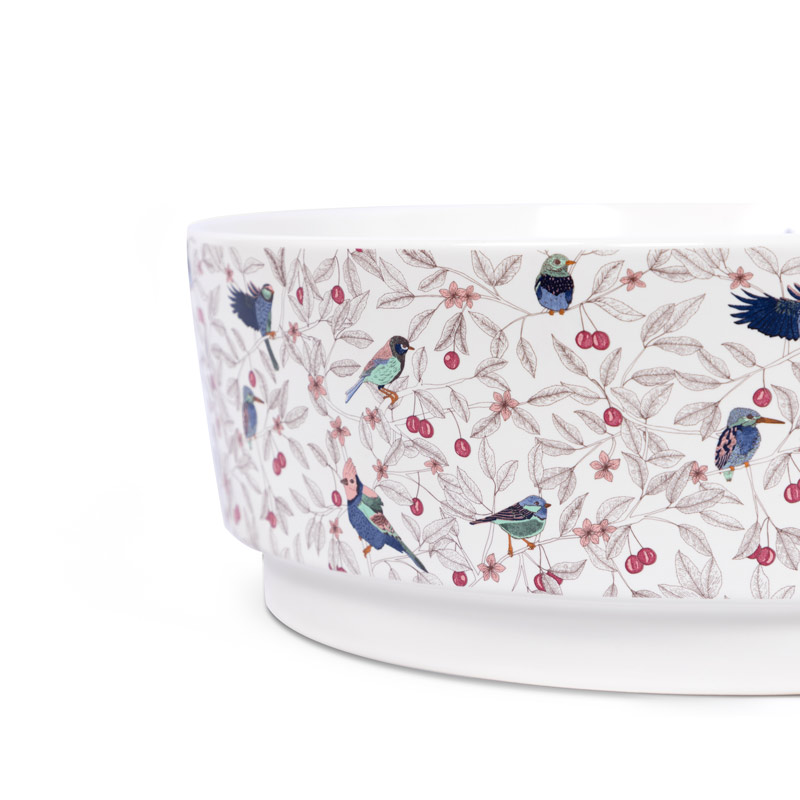 Vasque à poser, 39,7x13,8 cm, Porcelaine de Paris, Blanc mat, Colibri