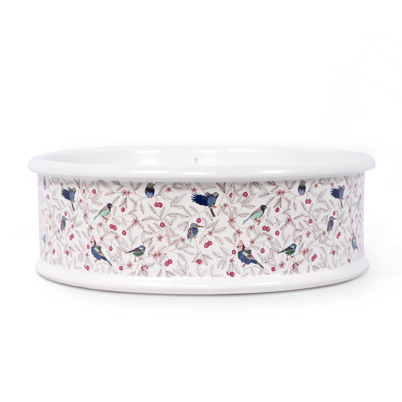 Vasque à poser, 42,5x14 cm, Porcelaine de Paris, Blanc mat, Colibri ourlé