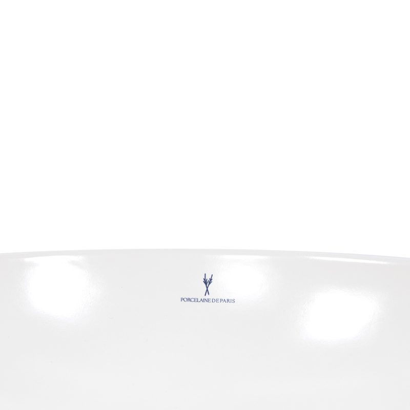 Vasque à poser, 42,5x14 cm, Porcelaine de Paris, Blanc mat, Colibri ourlé