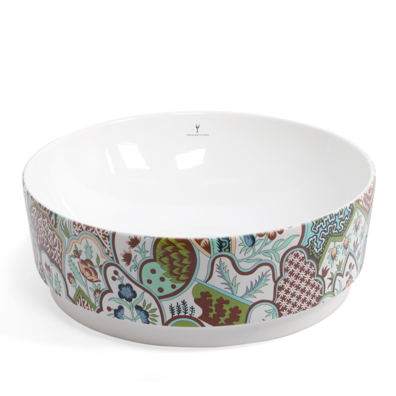 Vasque à poser, 39,7x13,8 cm, Porcelaine de Paris, Blanc brillant, Udaipur